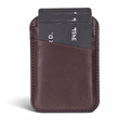 Bloominbag Linea Fit Cc Deep Espresso Leather Magsafe Card Holder