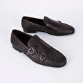 Bloominbag Firenze Double Monk Brown Hand-woven Premium Leather Erkek Ayakkabı- 44 Numara
