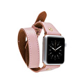 Bloominbag Alpine Double Tour Blush Pink Hakiki Deri Apple Watch Kordonu - 44/45/46/49mm