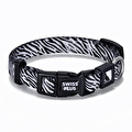 Bloominbag Swissplus Urban Paws Zebra Noir Recycled Köpek Tasması - 20 Mm