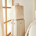 Ocean Home Textile Bej Balıksırtı Ayakkabı Taşıma Seyahat Çantası 36 X 41 X 20 Cm