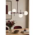 Apliqa Jose 4lü Bordo Renkli Modern Salon Avize