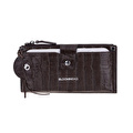 Bloominbag Mocha Croco Lozan Hakiki Süet Çapraz Askılı Telefon Bölmeli Cüzdan Çanta
