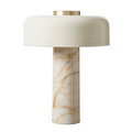 Mudo Home Pilz Krem Mermer Abajur 37x48 Cm