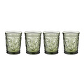 Lucky Art Violette 4’lü Yeşil Cam Su Bardak Seti 300 Ml