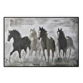 Mudo Home Stallions Çerçeveli̇ Yağliboya Tablo 100x150 Cm