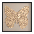 Mudo Home Golden Butterfly Cam Tablo 100x100cm
