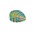 Lucky Art Tropea Melamin Yaprak Formlu Sunumluk 23cm