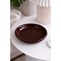Beige & Stone Kahverengi Donut Seramik Yemek Tabağı – 21,5 Cm