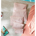 Ocean Home Textile 5'li Su Geçirmez Pvc Astarlı Pembe Dama Desen Islak Kuru Çanta Seti 20 X 13 / 24 X 20 / 30 X 24 / 28 X 30 / 30