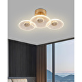 Apliqa Darra 3'lü Gold 9 Watt Plafonyer 3 Renkli Led Avize