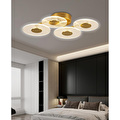 Apliqa Callista 4'lü Gold 12 Watt Plafonyer 3 Renkli Led Avize