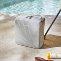 Ocean Home Textile Termal Astarlı Su İtici Leke Tutmaz Gri Renk Jüt Keten Makyaj İlaç Çantası 20 X 21 X 11 Cm