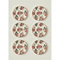 Bella Maison Rose Porselen 6'lı Pasta Tabağı (21 Cm)