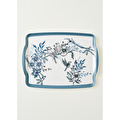 Bella Maison Bleu Blanc Melamin Tepsi Mavi (42x31 Cm) Mavi