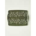 Bella Maison Leaf Melamin Tepsi Yeşil (42x31 Cm) Yeşil