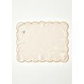 Bella Maison Daisy Baskılı Scallop Kenar Amerikan Servis Bej (35x45 Cm) Bej