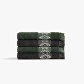 Green Black Hereke Heritage Serisi 4'lü Havlu Seti Yeşil / Antrasit