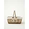 Bella Maison Arden Bezli Sepet Naturel (31x22x13 Cm) Naturel
