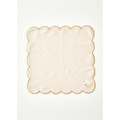 Bella Maison Daisy Scallop Kenar Peçete Bej (40x40 Cm) Bej