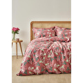 Bella Maison %100 Pamuk Saten Rose Çift Kişilik Nevresim Seti Mürdüm (200x220 Cm) Mürdüm