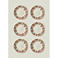 Bella Maison Rose Porselen 6'lı Bordürlü Servis Tabağı (27 Cm)