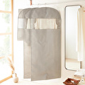 Ocean Home Textile 3'lü Gri Balıksırtı Elbise Kılıfı Set 60 X 135 Cm