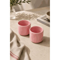 Beige & Stone 2'li Set Pembe Seramik Kupa 175 Ml Minimal Kahve Kupası Çay Fincanı Espresso Ve Türk Kahvesi Bardağı