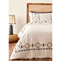 Bella Maison %100 Pamuk Saten Kamila King Size Nevresim Takımı Beyaz (240x220 Cm) Beyaz