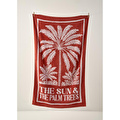 Bella Maison %100 Pamuk The Sun The Palm Plaj Havlusu Kiremit (90x150 Cm) Kiremit