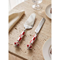 The Mia Gingham Pasta Servis Takımı Kırmızı Beyaz 2 Parça
