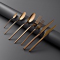Jumbo 5100 Quartz Titanyum Bronz 12 Kişilik 84 Parça Çatal Kaşık Bıçak Seti