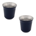 Jumbo Glory 7 Double Wall Lacivert 2'li Termo Çelik Fincan 160 ml