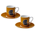 Jumbo X İstanbul Modern Horasan-İsimsiz Kahverengi 2 Kişilik Kahve Fincan Takımı