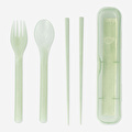 Flying Tiger Copenhagen Şeffaf Yeşil Çatal Kaşık Chopstick Seti