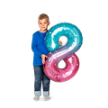 Flying Tiger Copenhagen Pembe Mavi Parlak 8 Numaralı Folyo Balon