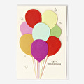 Flying Tiger Copenhagen Çok Renkli Balon Detaylı Tebrik Kartı
