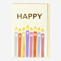 Flying Tiger Copenhagen Renkli Mum Desenli Doğum Günü Kartı