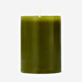 Flying Tiger Copenhagen Yeşil Rustik Kısa Silindir Mum