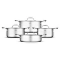Jumbo Storey 3PLY 8 Parça İndüksiyon Tabanlı Çelik Tencere Seti