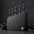 Jumbo Katana Standlı 6 Parça Siyah Bıçak Seti