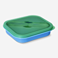 Flying Tiger Copenhagen Kaşıklı Katlanabilir Mavi Yemek Kabı