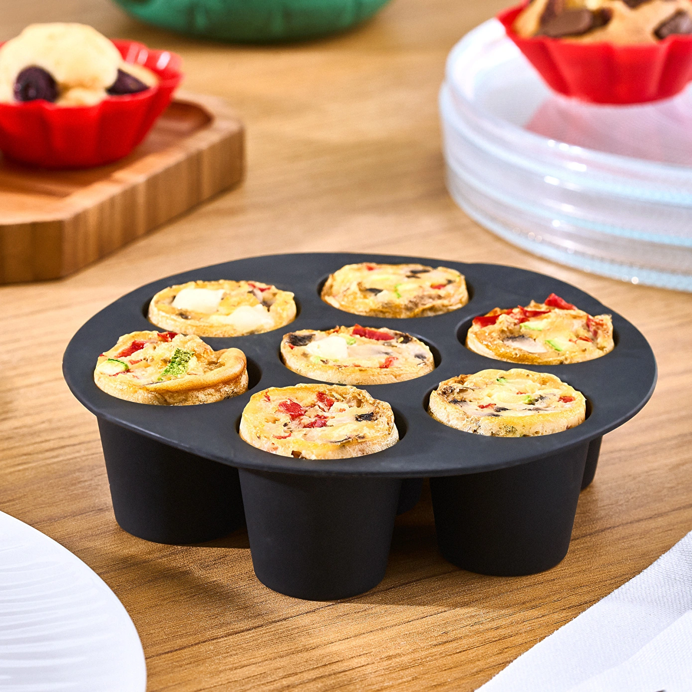 Crick Crack Silikon Muffin Kalıbı, Airfryer Aparatı - Karaca Karaca 2 Al 1 Öde