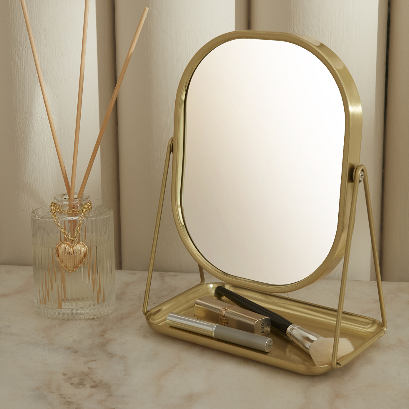 Karaca Home Reora Masa Aynası Gold 20.5x13x28 cm - Karaca 2 Al 1 Öde