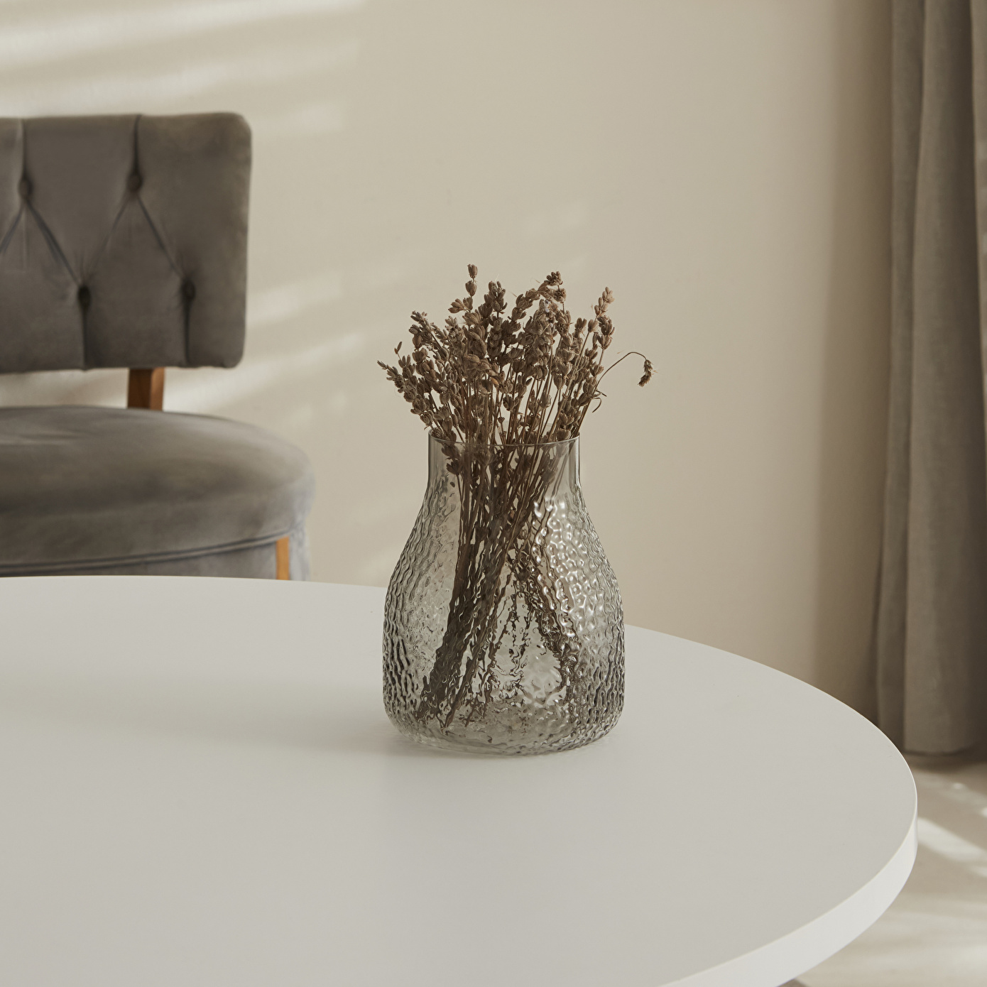 Karaca Home Ella Vazo Gri 12,5x16 cm - Karaca Karaca 2 Al 1 Öde