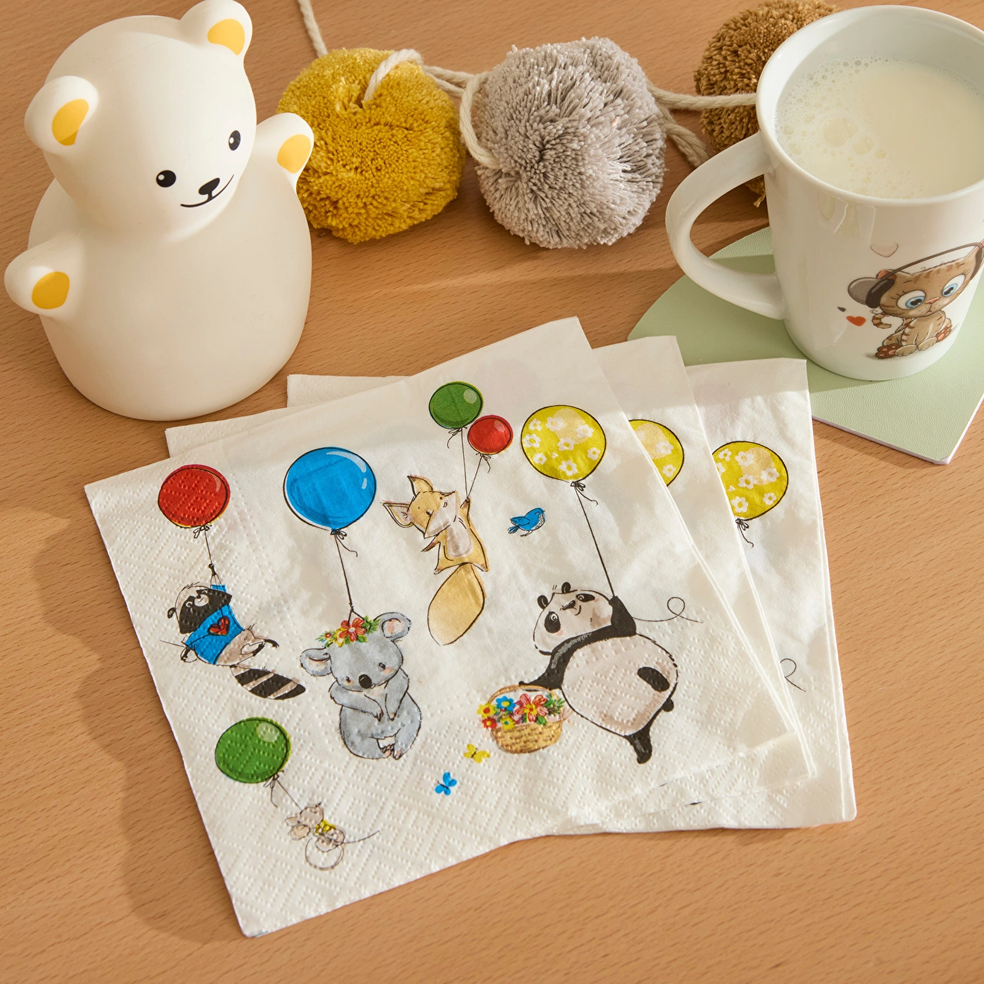 Karaca Home Bellis 20li Party Animals Kağıt Peçete 33x33 Cm Multicolour - Karaca 2 Al 1 Öde