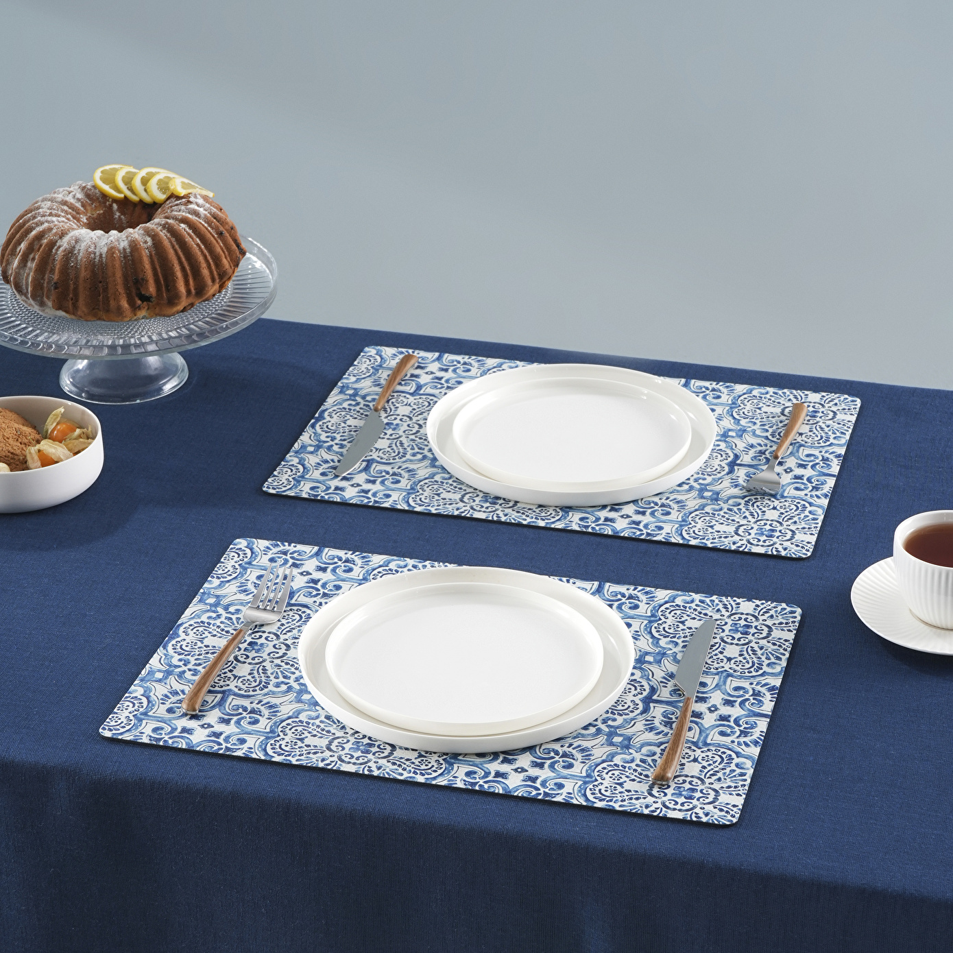 Karaca Home Petra Patterned Amerikan Servisi 2'li Set Mavi - Karaca Karaca 2 Al 1 Öde
