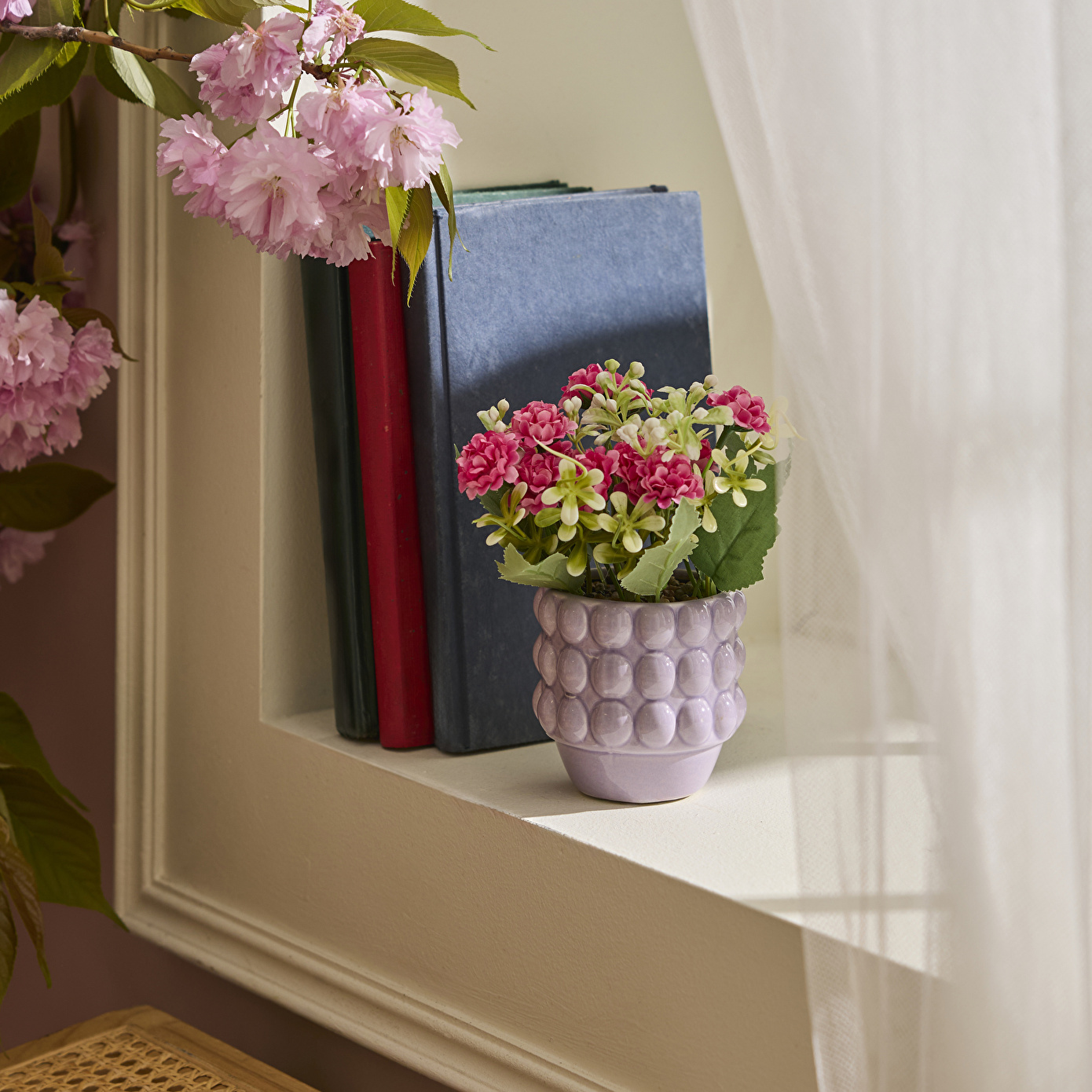 Karaca Home Rocco Saksılı Yapay Bitki Lila 9x9x8.5 cm - Karaca Karaca 2 Al 1 Öde