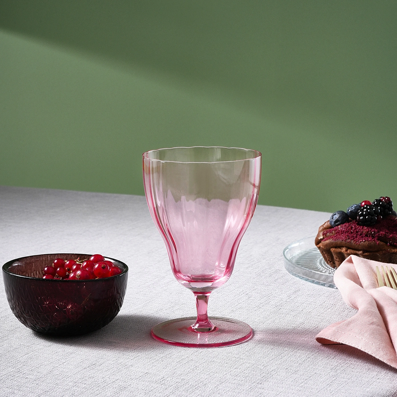 Karaca Pinky Meşrubat Bardağı Pembe 350 ml - Karaca 2 Al 1 Öde