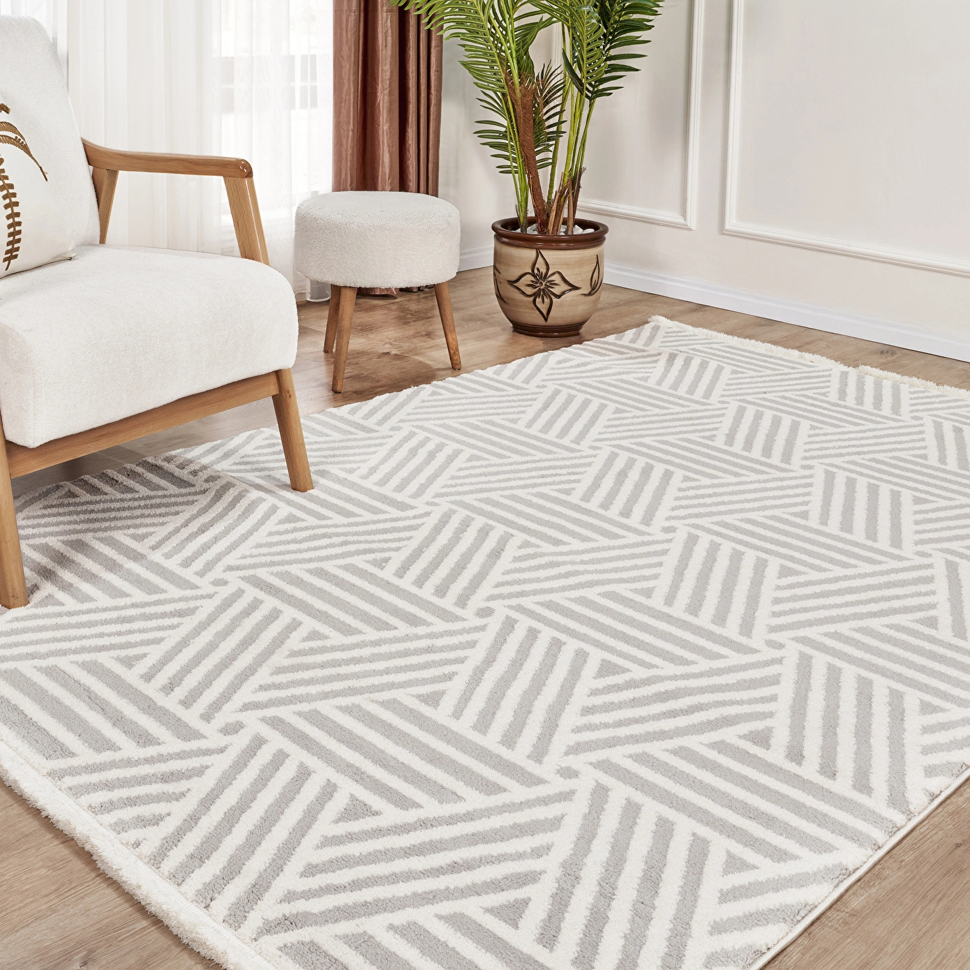 Kaşmir Halı 7/24 Plushy Tova Gray 120x180 - Karaca Karaca 2 Al 1 Öde